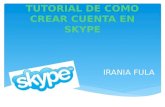 Tutorial de como crear cuenta en skype