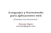 Lenguajes y frameworks para desarrollo web