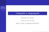 Criptografía vs esteganografía [GuadalajaraCON 2012]