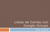 Listas de Correo con Google Groups