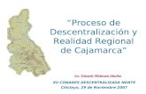 Descentralización, realidad regional cajamarca   eduardo alcantara