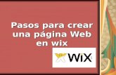 Pasos para crear una página web en wix