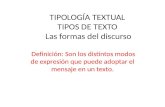 Tipología textual 2º 3º´ESO 1º bach