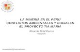 Minería y conflicto en el Perú: Tía María