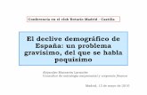 El declive demografico de España. Conferencia de Alejandro Macarrón Larumbe en el CRMC