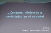 Lenguas, dialectos y variedades en el español