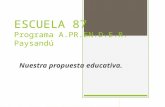 Escuela 87. Paysandú-Propuesta Educativa