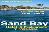 Hotel y Playa Sand Bay en Pto Barrios Izabal