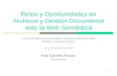 Retos y oportunidades en Archivos y Gestión Documental ante la Web Semántica