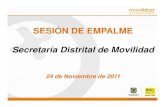 Secretaría de Movilidad, Presentación General | Empalme 2011