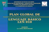 Plan Global de Lenguaje Básico. Resumen. 2011