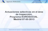 Actuaciones selectivas en el área de inspección. Programa EUROsociAL / Agencia Estatal de Administración Tributaria (AEAT) de España