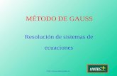 Gauss. Sistemas de ecuaciones