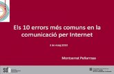 Arts escèniques "Els 10 errors més comuns en la comunicació online"