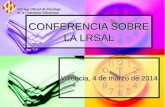 Conferencia sobre la LRSAL -  Jornada Colegio Oficial Psicología Valencia