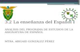 ANALISIS DEL PROGRAMA DE ESTUDIOS DE LA ASIGNATURA DE ESPAÑOL