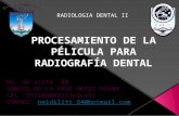 Procesamiento de la pélicula para radiografia dental