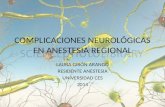 Complicaciones Neurológicas en Anestesia Regional