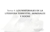 Tema 4 los materiales de la litosfera terrestre minerales y rocas