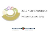 Presentacion prensa 2015 - Presupuesto Desarrollo Económico y Competitividad