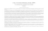 Ley 115 de febrero 8 de 1994 Ley General de Educacion Colombiana