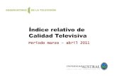 Índice de Calidad Televisiva (marzo-abril 2011)