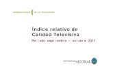 Índice de Calidad Televisiva (septiembre-octubre 2011)