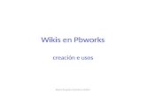 Creación de Wikis en Pbworks