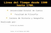 Linea Del Tiempo     1500 -  1700