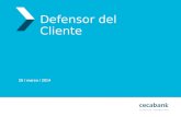 Cecabank: Defensor del Cliente