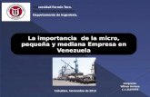 La importancia  de la micro, pequeña y mediana Empresa en Venezuela