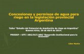 Concesiones y permisos de agua para riego en la legislación provincial Argentina