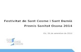 Festivitat de Sant Cosme i Sant Damià i Premis Sanitat Osona 2014