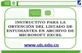 Instrucitivo Generación De Listados En Excel