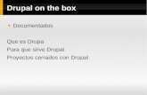 Presentacion drupal on the box de Oskar de Documentados