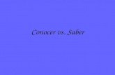 Conocer vs Saber