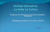Pedagogía Lasallista en el nuevo milenio - Iris Omaña