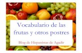 Vocabulario de las frutas y algunos postres en español.blog de hispanistas de agadir