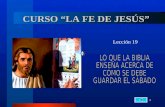 La Fe de Jesús Lección11