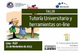 Lima 2013 - Tutoría Universitaria y herramientas on-line