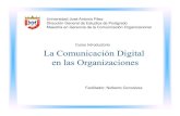 La Comunicación Digital en las Organizaciones (Clase 1)