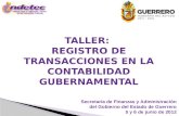 Taller: Registro de Transacciones en la Contabilidad Gubernamental