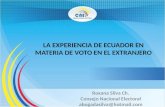 Experiencia Ecuador Voto Extranjero