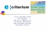Presentación e-Criterium en PodCampBarcelona 2010