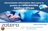 Zotero. Herramienta informática libre para la gestión de referencias bibliográficas