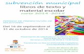 Subvencio llibres de text i material escolar la pobla de vallbona 2014 2015