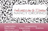 Ambientación de Eventos Nancy Orofino