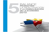 Balance Productivo. La reactivación y la consolidación de la economía. 2010