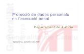 Protecció de dades personals en l'execució penal. Ismael Carmona