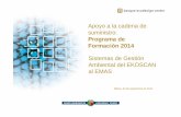 Sistemas de  gestión ambiental del ekoscan al EMAS